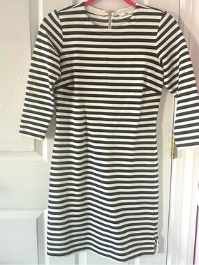 Vineyard Vines Black and White Striped Shift Dress